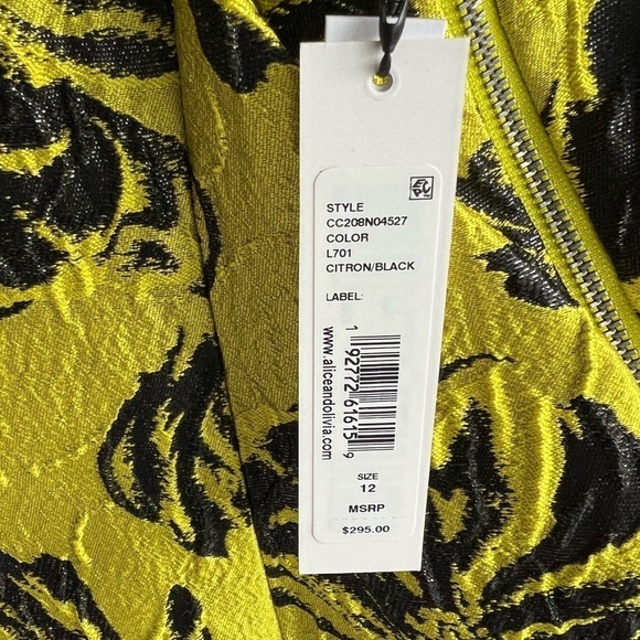 ALICE + OLIVIA Tayla Structured Jacquard Mini Dress - Picture 11 of 16